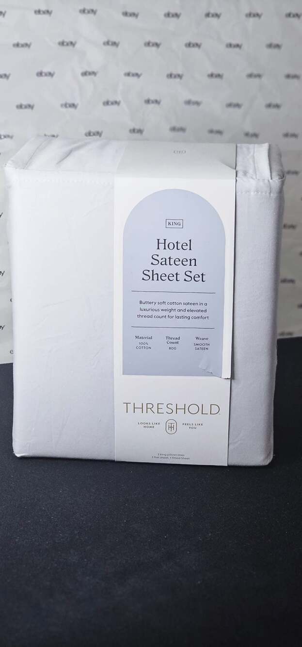 Threshold Hotel Sateen Sheet Set King 800 Thread Count 100% Cotton